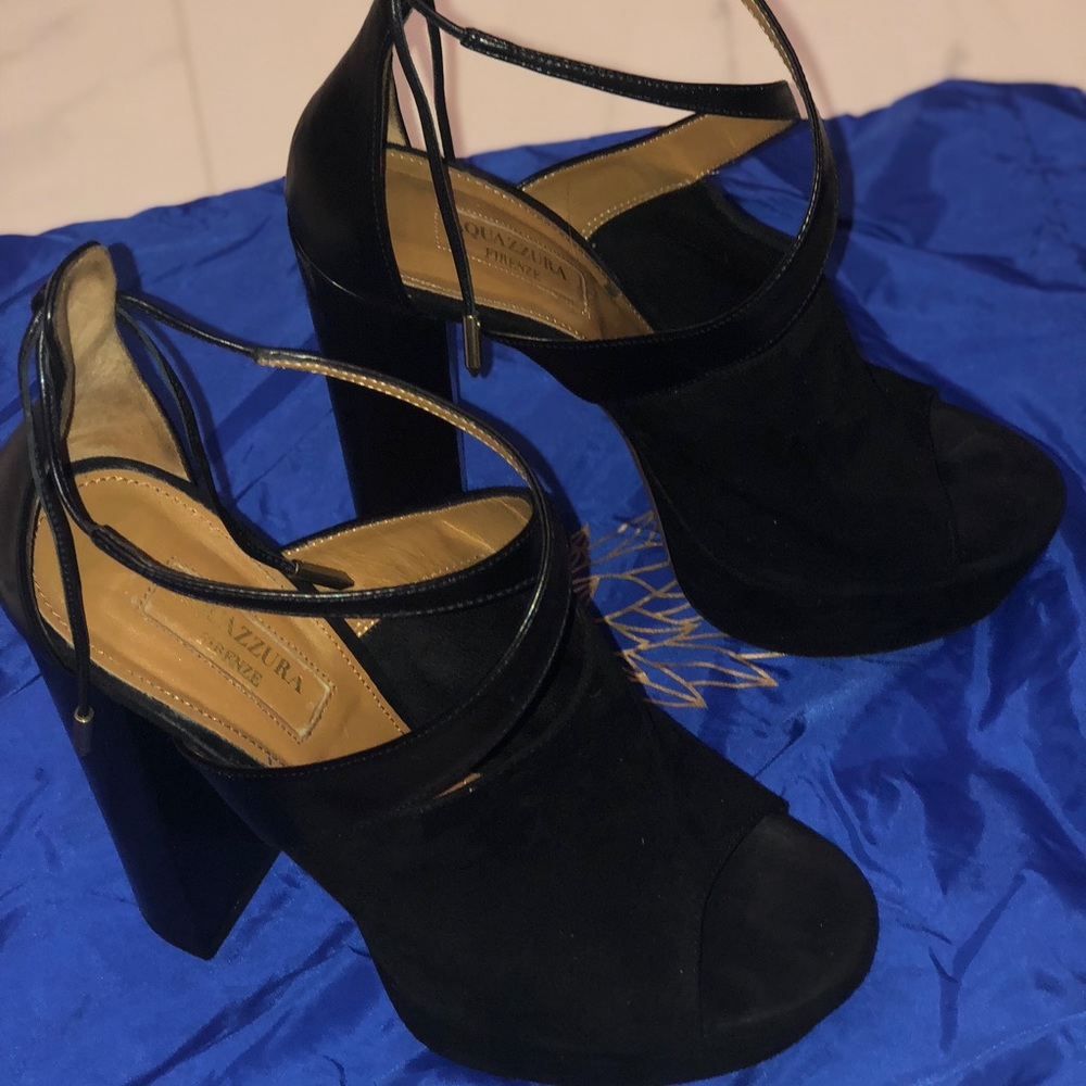 Aquazzura firenze platform wrap around.